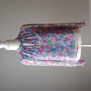 cupcakes & cashmere | Floral Silky Blouse Top